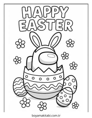 Among us boyama sayfası – çocuk aktivitesi, PDF indir