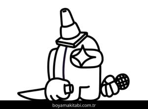 Among us boyama sayfası – boyama çalışması, yaratıcılığı geliştirir