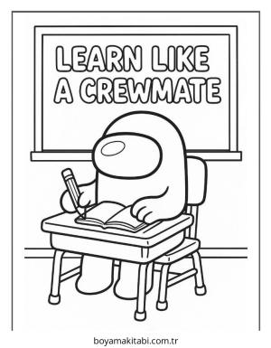 Among us boyama sayfası – okul öncesi, evde etkinlik