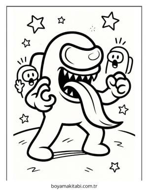 Among us boyama sayfası – PDF indir, sevimli karakter