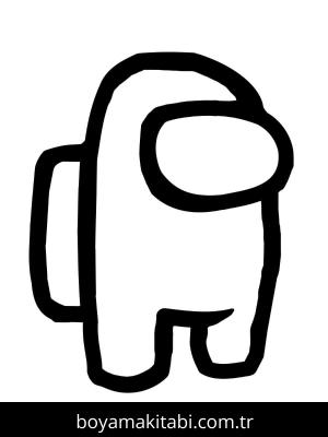 Among us boyama sayfası – kolay boyama, eğitici aktivite