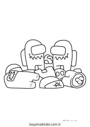 Among us boyama sayfası – evde etkinlik, ücretsiz yazdır