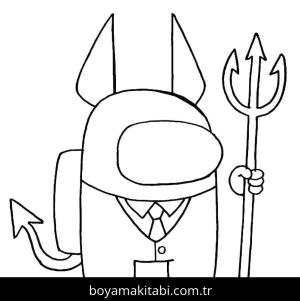 Among us boyama sayfası – sevimli karakter, sanatsal çalışma