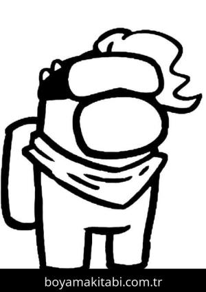 Among us boyama sayfası – renkli çizimler, okul öncesi