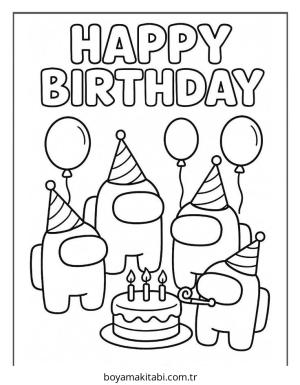 Among us boyama sayfası – boyama çalışması, yaratıcılığı geliştirir