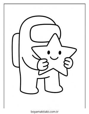 Among us boyama sayfası – boyama etkinliği, çocuk aktivitesi