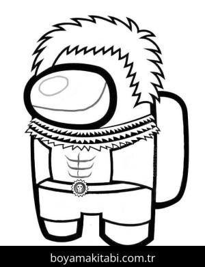 Among us boyama sayfası – basit çizim, kolay boyama