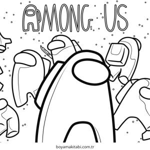Among us boyama sayfası – okul öncesi, evde etkinlik