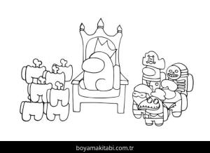 Among us boyama sayfası – evde etkinlik, ücretsiz yazdır