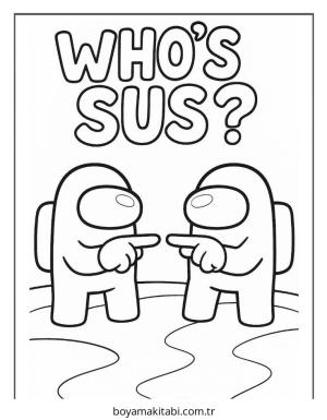 Among us boyama sayfası – evde etkinlik, ücretsiz yazdır
