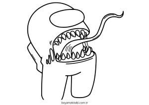 Among us boyama sayfası – el becerilerini geliştirir, boyama çalışması