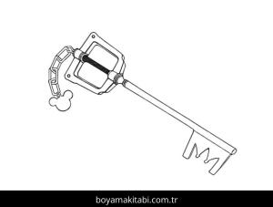 Anahtar boyama sayfası – boyama çalışması, yaratıcılığı geliştirir