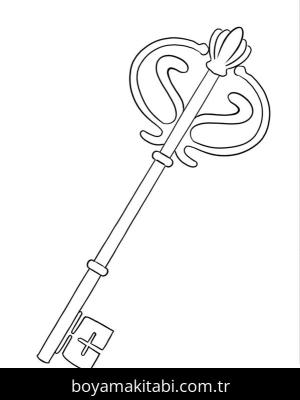 Anahtar boyama sayfası – keyifli zaman, renkli çizimler