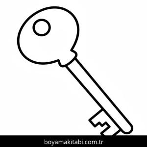 Anahtar boyama sayfası – eğitici aktivite, yaratıcılık