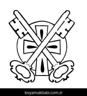 Anahtar boyama sayfası – el becerilerini geliştirir, boyama çalışması