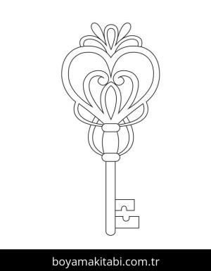 Anahtar boyama sayfası – yaratıcılığı geliştirir, keyifli zaman