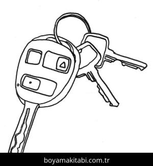 Anahtar boyama sayfası – eğitici aktivite, yaratıcılık