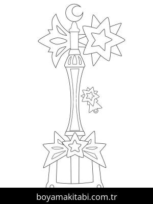 Anahtar boyama sayfası – basit çizim, kolay boyama