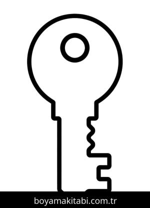 Anahtar boyama sayfası – yaratıcılık, eğlenceli etkinlik