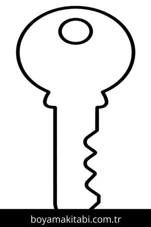 Anahtar boyama sayfası – yaratıcılığı geliştirir, keyifli zaman