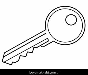 Anahtar boyama sayfası – okul öncesi, evde etkinlik