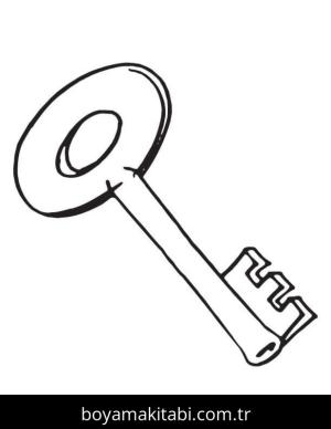 Anahtar boyama sayfası – boyama çalışması, yaratıcılığı geliştirir