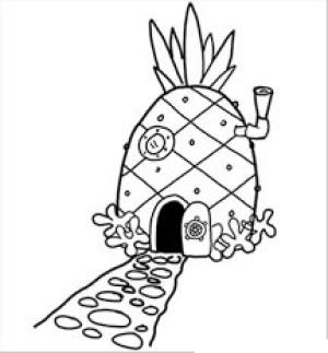 Ananas boyama sayfası,  coloring page, Ananas Evi, 