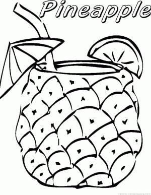 Ananas boyama sayfası,  coloring page, Ananas Suyu, 