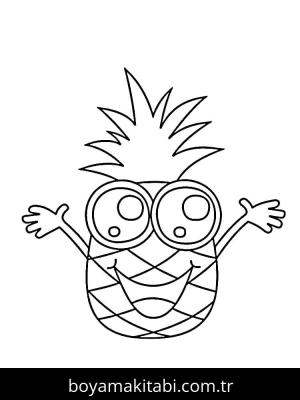 Ananas boyama sayfası 49470,  coloring page, 