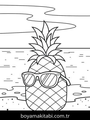 Ananas boyama sayfası 49503,  coloring page, 