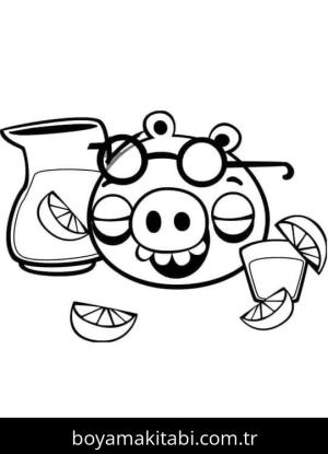 Angry Birds boyama sayfası – sevimli karakter, sanatsal çalışma