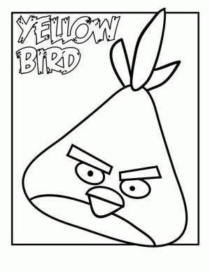 Angry Birds boyama sayfası,  coloring page, Temel Sarı Kuş, 