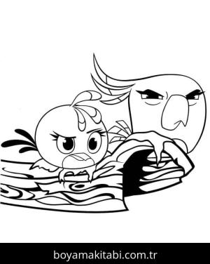 Angry Birds boyama sayfası – el becerilerini geliştirir, boyama çalışması