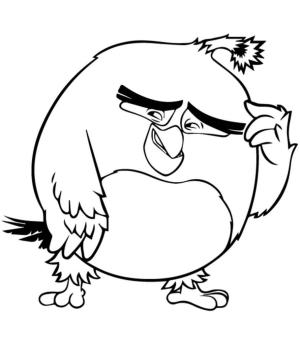 Angry Birds boyama sayfası,  coloring page, Angry Birds’ün Komik Kırmızı Kuşu, 