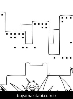 Angry Birds boyama sayfası – eğlenceli etkinlik, el becerilerini geliştirir