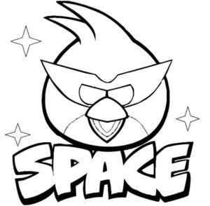 Angry Birds boyama sayfası,  coloring page, Serin Kırmızı Angry Birds, 