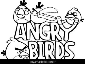 Angry Birds boyama sayfası – okul öncesi, evde etkinlik
