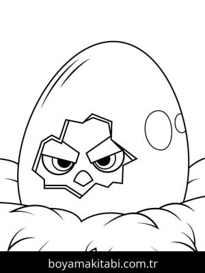 Angry Birds boyama sayfası – renkli çizimler, okul öncesi