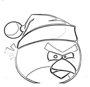 Angry Birds boyama sayfası,  coloring page, Noel’de Kırmızı Kuşlar Çizimi, 