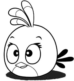 Angry Birds boyama sayfası,  coloring page, Angry Birds’te Sevimli Stella, 