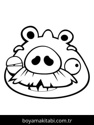 Angry Birds boyama sayfası – çizgi film temalı, basit çizim