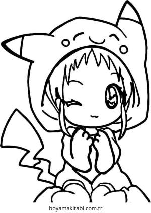 Anime Girl boyama sayfası – yaratıcılık, eğlenceli etkinlik