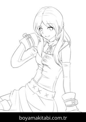 Anime Kızı boyama sayfası 49575, Anime Girl coloring page, 