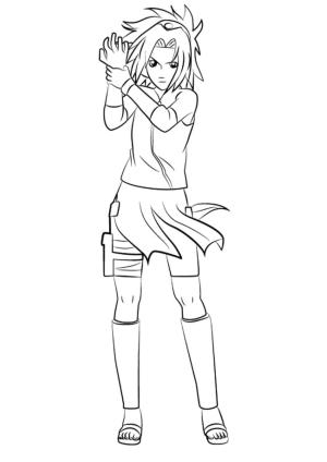 Anime Kızı boyama sayfası,  coloring page, Harika Sakura, 