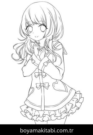 Anime Kızı boyama sayfası 49590, Anime Girl coloring page, 