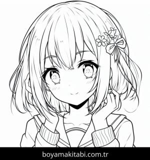 Anime Kızı boyama sayfası 49568, Anime Girl coloring page, 