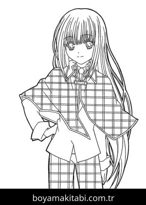 Anime Kızı boyama sayfası 49574, Anime Girl coloring page, 