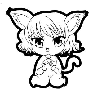 Anime Kızı boyama sayfası,  coloring page, Chibi Anime Kızı, 