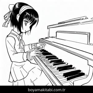 Anime Kızı boyama sayfası 49566, Anime Girl coloring page, 