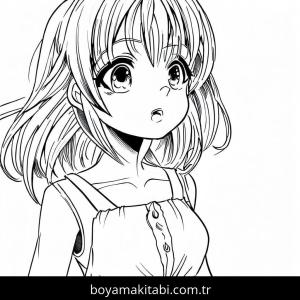 Anime Kızı boyama sayfası 49581, Anime Girl coloring page, 